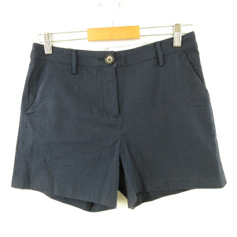 Linen, Hemp - 【中古】アーバンリサーチ ドアーズ URBAN RESEARCH DOORS ショートパンツ ストライプ ストレッチ 紺 38 *A451 レディース 【ベクトル 古着】 240607