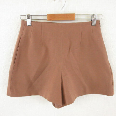 【中古】イエナ IENA ショートパンツ ハイウエスト ストレッチ 茶 キャメル 36 *A463 レディース 【ベクトル 古着】 240611