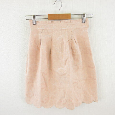 【中古】アプワイザーリッシェ Apuweiser-riche ミニスカート フレア 花柄 ピンク 1 *A488 レディース 【ベクトル 古着】 240612