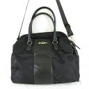 【中古】ジュエルナローズ Jewelna Rose ボストンバッグ ショルダー 2WAY ナイロン 黒 *A525 レディース 【ベクトル 古着】 240613