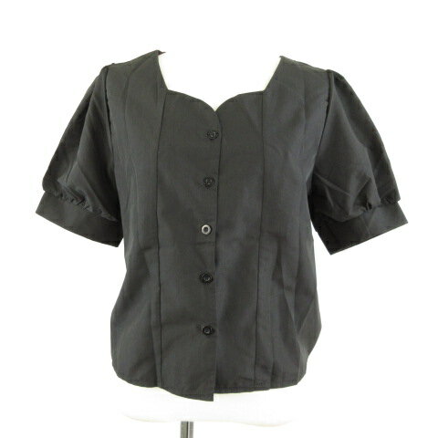 【中古】Macro Light シャツ ブラウス 半袖 黒 ONE *T782 レディース 【ベクトル 古着】 240619