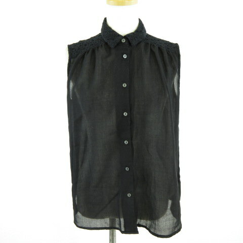 【中古】アースミュージック&エコロジー EARTH MUSIC & ECOLOGY PremiumLabel ノースリーブシャツ ブラウス レース 黒 F *A101 レディース 【ベクトル 古着】 240822 【中古】アースミュージック&エコロジー EARTH MUSIC & ECOLOGY PremiumLabel ノースリーブシャツ ブラウス レース 黒 F *A101 レディース 【ベクトル 古着】 240822