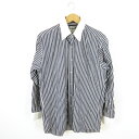 【中古】ファットゥーラ Fattura ワイシャツ 長袖 ストライプ 紺 白 LL *A235 メンズ 【ベクトル 古着】 240903(4)