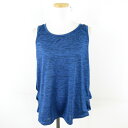 【中古】ジルスチュアート JILL STUART タンクトップ ストレッチ 総柄 青 黒 M *A244 レディース 【ベクトル 古着】 240903