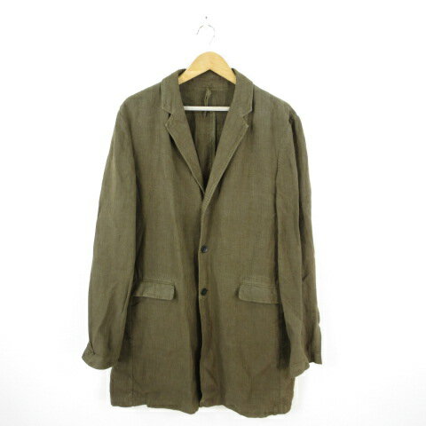 【中古】スーツコレクション Suits Collection ジャケット 長袖 カーキ 緑 XL *T688 メンズ 【ベクトル 古着】 240912