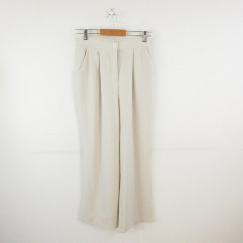 【中古】DAZY ワイドストレートパンツ ロング ライトベージュ S *T821 レディース 【ベクトル 古着】 240925 【中古】DAZY ワイドストレートパンツ ロング ライトベージュ S *T821 レディース 【ベクトル 古着】 240925