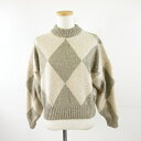 【中古】エイチ&エム H&M PRINGLE OF SCOTLAND ニット セーター アーガイル 長袖 ベージュ XS *A960 レディース 【ベクトル 古...