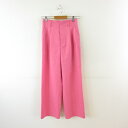 【中古】ジーユー GU カラースラックス パンツ ロング ハイウエスト ピンク M *T884 レディース 【ベクトル 古着】 250109