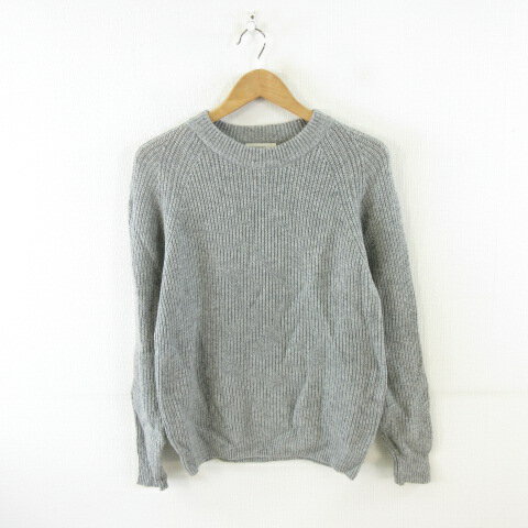 【中古】バックナンバー BACK NUMBER ラグランニット セーター 長袖 グレー M *A805 レディース 【ベクトル 古着】 250210