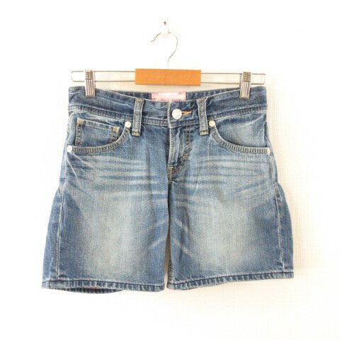 【中古】C17 C-SEVENTEEN ショートパンツ デニム ジーンズ 青 XS *T852 レディース 【ベクトル 古着】 250327