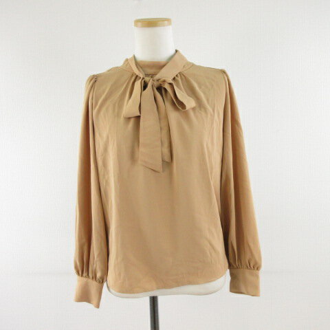 【中古】パーソンズ PERSON'S ANCHOR WOMAN カットソー ブラウス 長袖 ベージュ 7 *A407 レディース 【..