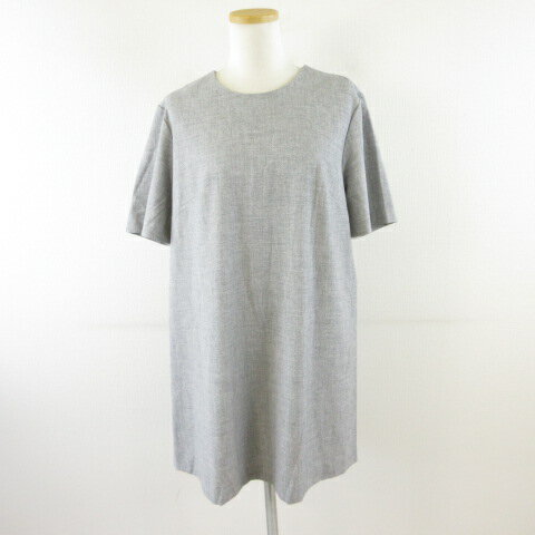 【中古】エイチ&エム H&M チュニック 半袖 グレー M *T172 レディース 【ベクトル 古着】 250423