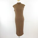 【中古】未使用品 ザラ ZARA ワンピース ミディ丈 ノースリーブ タイト ストレッチ 茶 M *T492 レディース 【ベクトル 古着】 250520(4)