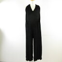 【中古】レイビームス Ray Beams オールインワン ロングパンツ ノースリーブ パイル地 黒 *T634 レディース 【ベクトル 古着】 250602