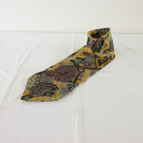 【中古】ケンゾー KENZO ネクタイ 総柄 シルク ベージュ 茶 *T709 メンズ 【ベクトル 古着】 250606 【中古】ケンゾー KENZO ネクタイ 総柄 シルク ベージュ 茶 *T709 メンズ 【ベクトル 古着】 250606