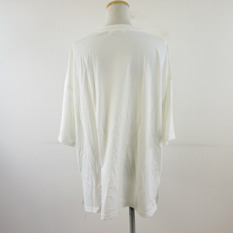 【中古】gleam カットソー Tシャツ 半袖 プリント アニマル 白 F *T351 レディース 【ベクトル 古着】 250613