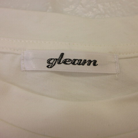 【中古】gleam カットソー Tシャツ 半袖 プリント アニマル 白 F *T351 レディース 【ベクトル 古着】 250613