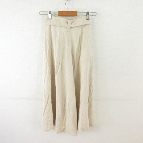 【中古】バナナリパブリック BANANA REPUBLIC スカート ミディ丈 フレア ベージュ 2 *T373 レディース 【ベクトル 古着】 250616