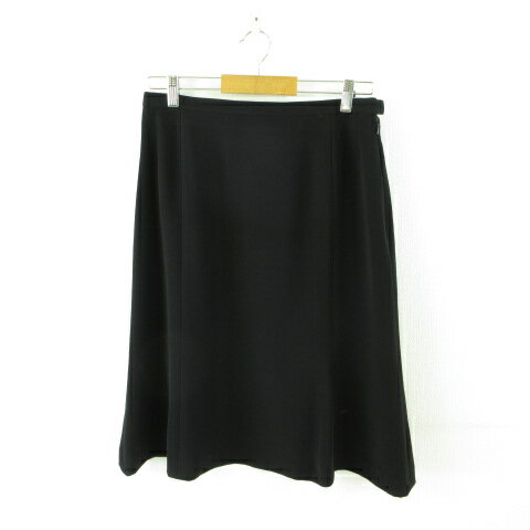 【中古】ワオス whaos スカート フレア ひざ丈 黒 4 *T565 レディース 【ベクトル 古着】 250701