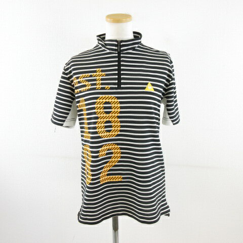 【中古】ルコックスポルティフ le coq sportif スポーツウェア ゴルフ ポロシャツ カットソー ボーダー..