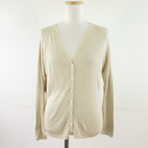 【中古】MARKS&SPENCER カーディガン 長袖 シルク リブ ベージュ 16 *T820 レディース 【ベクトル 古着】 250724 【中古】MARKS&SPENCER カーディガン 長袖 シルク リブ ベージュ 16 *T820 レディース 【ベクトル 古着】 250724