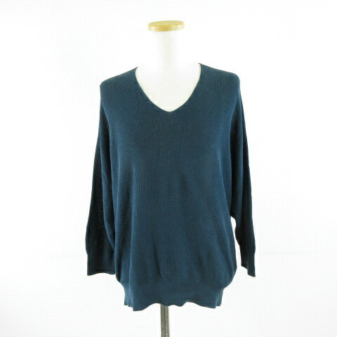 【中古】セオリーリュクス theory luxe サマーニット ビッグシルエット 七分袖 緑 38 *A898 レディース 【ベクトル 古着】 250822