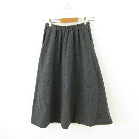 【中古】無印良品 良品計画 フレアスカート ミモレ丈 ストレッチ グレー S *A634 レディース 【ベクトル 古着】 251030(4)