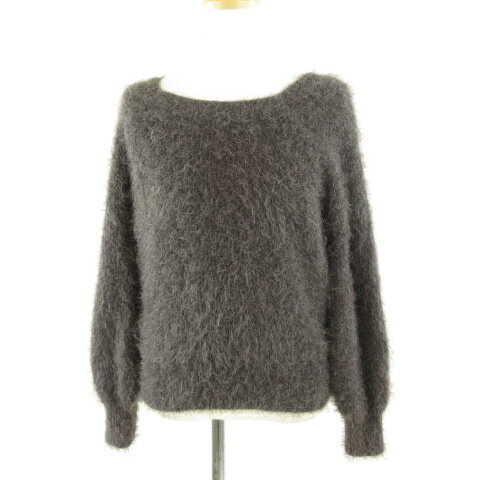 【中古】バイ ムニール by muni:r ニット セーター 長袖 茶 F *T536 レディース 【ベクトル 古着】 260121