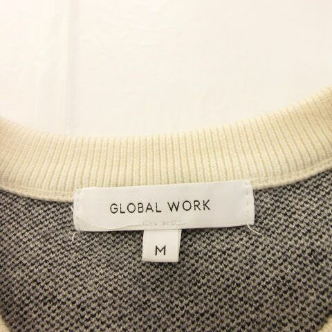 【中古】グローバルワーク GLOBAL WORK オーバーサイズニット セーター 長袖 ロゴ オフホワイト 白 M *A536 レディース 【ベクトル 古着】 260204 auc-vector-20726510 ブランド古着の買取販売ベクトル サンプル画像3