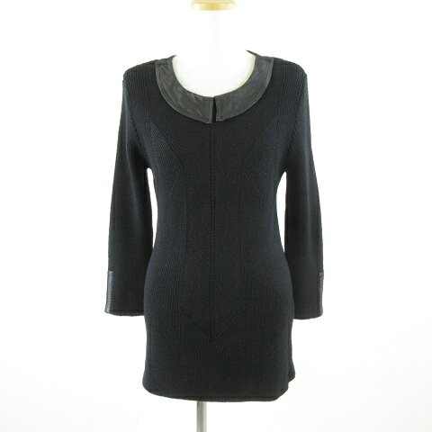 【中古】DRESS gallery ニットチュニック 黒 M *T920 レディース 【ベクトル 古着】 260224