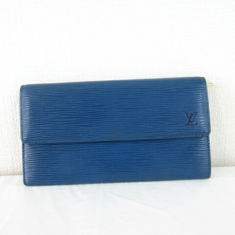 【中古】ルイヴィトン LOUIS VUITTON 長財布 エピ レザー 青 *A871 メンズ レディース 【ベクトル 古着】 260304