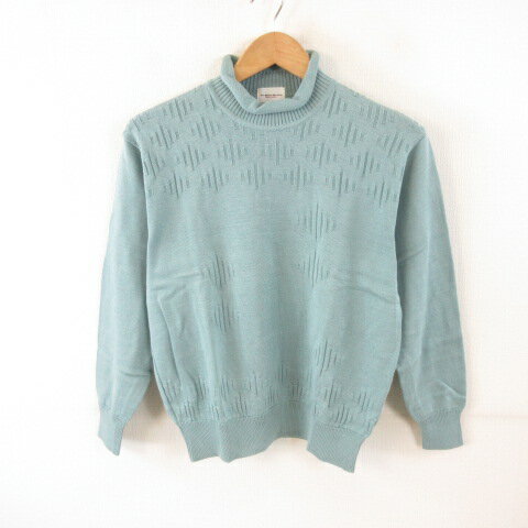 【中古】17 MileDrive ニット セーター 長袖 ミントグリーン 緑 M *T112 メンズ 【ベクトル 古着】 260310