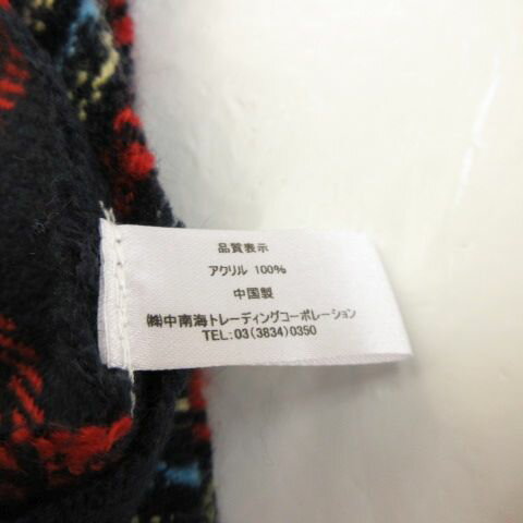 【中古】ストール ケープ マフラー チェック 黒 赤 *A268 レディース 【ベクトル 古着】 260413 3