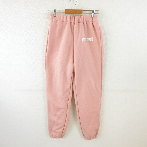 【中古】シーイン SHEIN ジョガーパンツ ロング プリント 裏起毛 ピンク XS *T499 レディース 【ベクトル 古着】 260414
