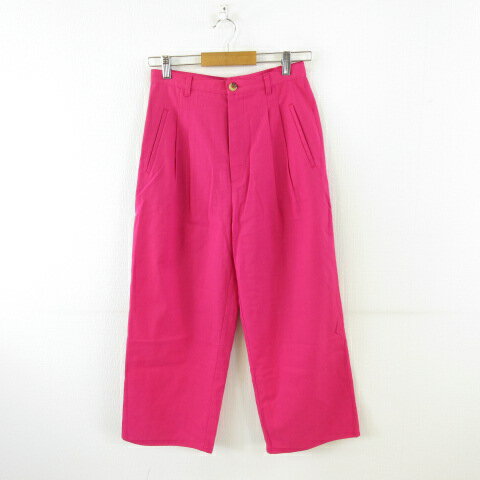 乐天商城 - 【中古】THE MOTT HOUSE TOKYO パンツ ロング タック ピンク M *A540 レディース 【ベクトル 古着】 260421