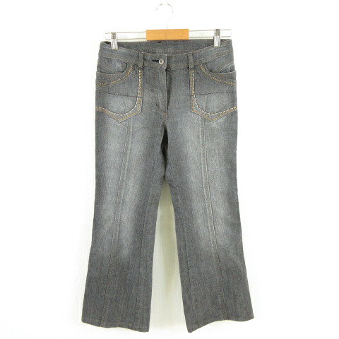 [Used] GERVE Denim Pants Jeans Long Stretch Gray 40 *A355 Women's [Vector Used Clothing] 260619