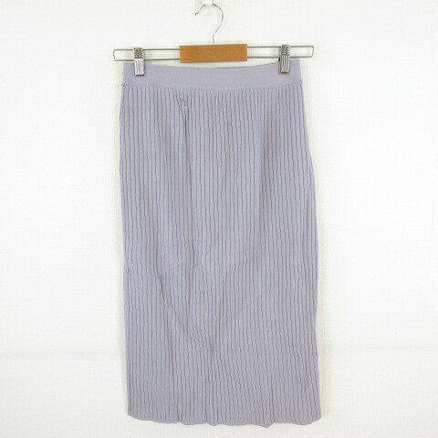 プロポーション ボディドレッシング PROPORTION BODY DRESSING リブスカート タイト ミモレ丈 薄紫 *T670 レディース  260706
