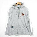 【中古】アーチ Arch Basketball & Lifestyle パーカー ジップアップ コットン L グレー ライン kz9249 メンズ 【ベクトル ...