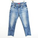 【中古】レッドカード RED CARD デニム パンツ ジーンズ カットオフ 22 ライトブルー ウォッシュ加工 kz9848 レディース 【ベクトル 古着】 ...