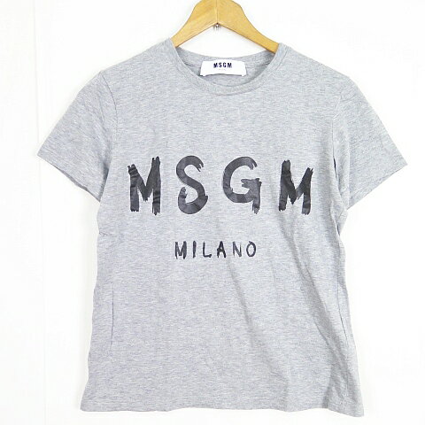 【中古】エムエスジーエム MSGM WITH PAINT BRUSHED LOGO ペイント ロゴ Tシャツ カットソー XS グレー 2441MDM60 2sa6149 レディース 【ベクトル 古着】 241205 【中古】エムエスジーエム MSGM WITH PAINT BRUSHED LOGO ペイント ロゴ Tシャツ カットソー XS グレー 2441MDM60 2sa6149 レディース 【ベクトル 古着】 241205