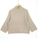 【中古】セオリーリュクス theory luxe NORWICH/SHARON ハイネック ケーブルニット 長袖 038 ベージュ 21AW 2sa6190 レ...