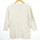 【中古】アズールバイマウジー AZUL by moussy リブ ニット セーター スリット 長袖 S ライトベージュ kz10203 レディース 【ベクトル ...
