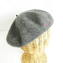 【中古】アースミュージック&エコロジー EARTH MUSIC & ECOLOGY カンゴール KANGOL ベレー帽 ウール グレー ロゴ kz10821 レディース 【ベクトル 古着】 250214