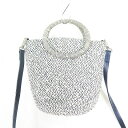 【中古】ザラウーマン ZARA WOMAN 2way ミニバッグ コットン アイボリー/ブラック 1636/304 2sa6421 レディース 【ベクトル 古着...