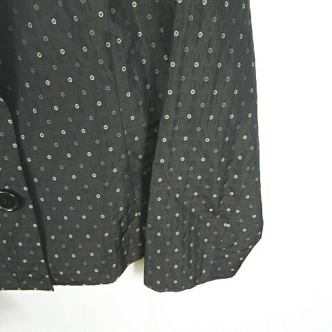 【中古】レキップヨシエイナバ L'EQUIPE YOSHIE INABA テーラード 3B ジャケット 9 ブラック ドット kz11257 レディース 【ベクトル 古着】 250403