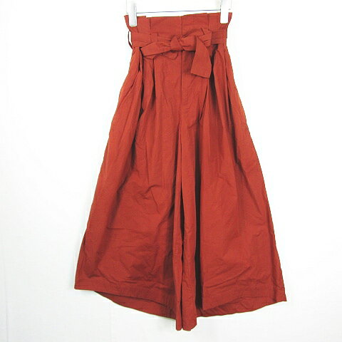 【中古】ザラウーマン ZARA WOMAN タック ワイド パンツ ベルト付き ストレッチ コットン S レッドブラウン 7970/691 kz11362 レディース 【ベクトル 古着】 250410 【中古】ザラウーマン ZARA WOMAN タック ワイド パンツ ベルト付き ストレッチ コットン S レッドブラウン 7970/691 kz11362 レディース 【ベクトル 古着】 250410