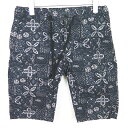 【中古】ティーケータケオキクチ tk.TAKEO KIKUCHI ショートパンツ ショーツ コットン 2 総柄 ブラック系 2sa6561 メンズ 【ベクトル ...