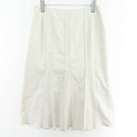 【中古】クラスエルサ CLASS ELSA マーメイド スカート 膝下丈 麻 42 ライトベージュ 大きいサイズ kz11615 レディース 【ベクトル 古着】 250509