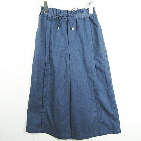【中古】ディスコート Discoat ワイド パンツ ストレッチ レーヨン M ブルー kz11693 レディース 【ベクトル 古着】 250515