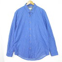 【中古】ザラマン ZARA MAN フランネル デニム BDシャツ 長袖 SLIM FIT XL ブルー 9522/300 2sa6569 メンズ 【ベクトル ...